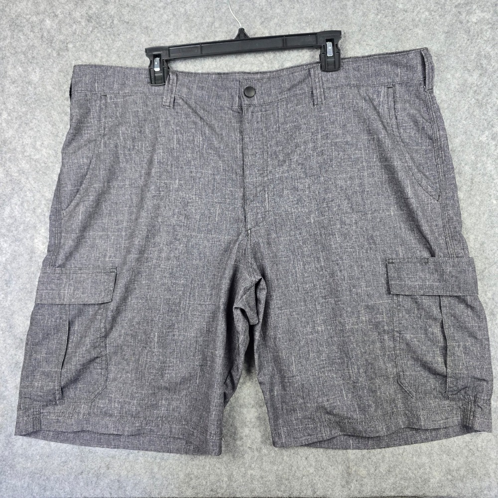 Lee Cargo Shorts Mens 42‎ Grey Heathered Polyester Regular Fit Utility Pockets
